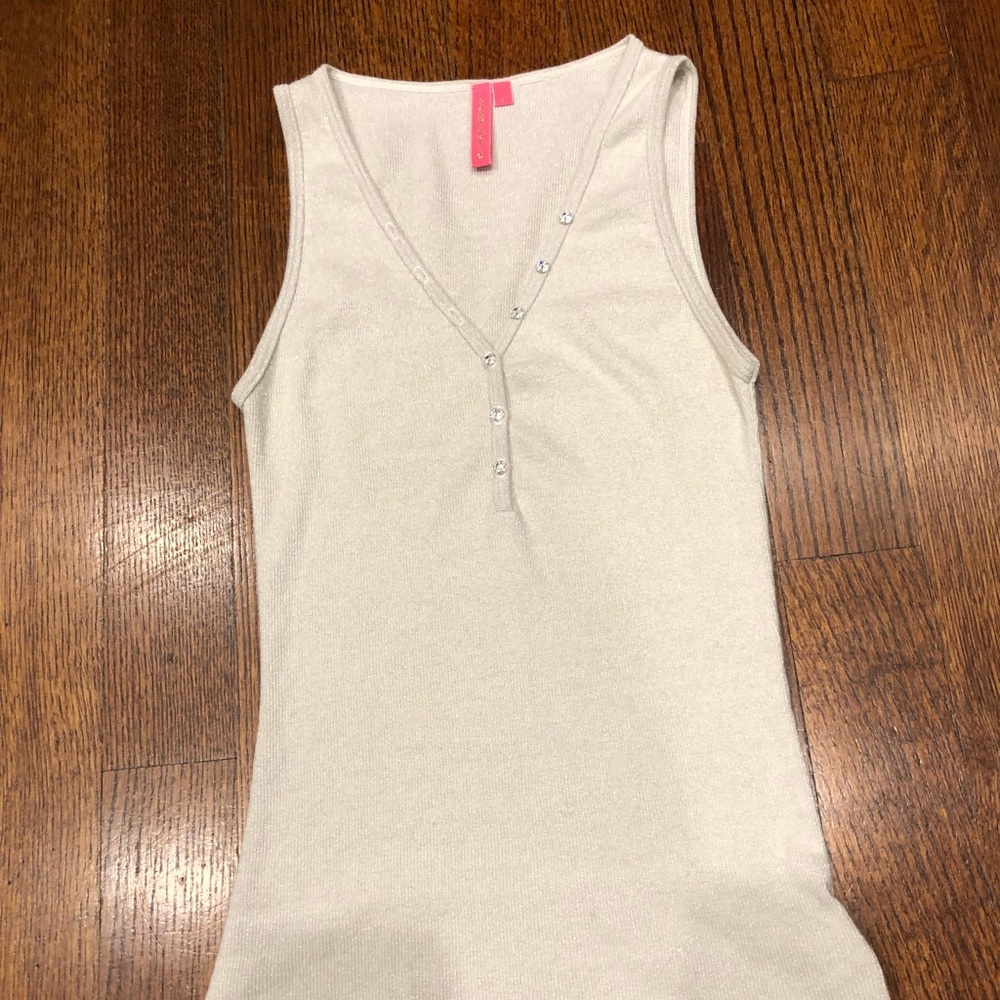 Charlotte Silver Tarantula Rhinestone Tank Top